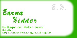 barna widder business card